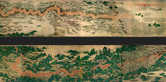 清代绘画中的黄河与内蒙古地貌