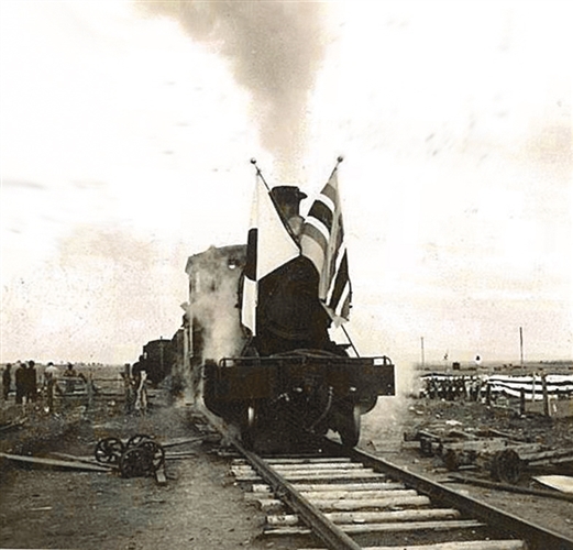 1939 年正在修筑中的包石铁路