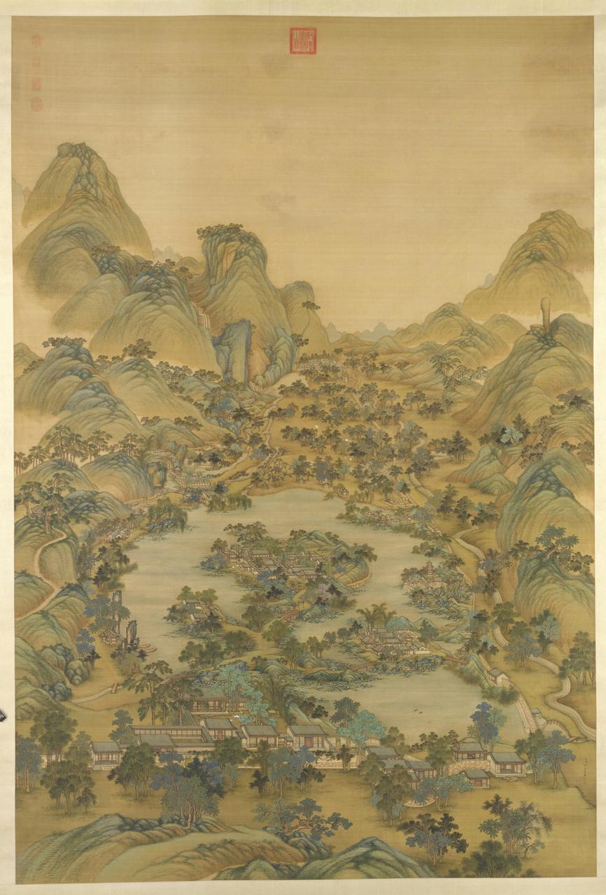 避暑山庄全景图：冷枚《避暑山庄图》