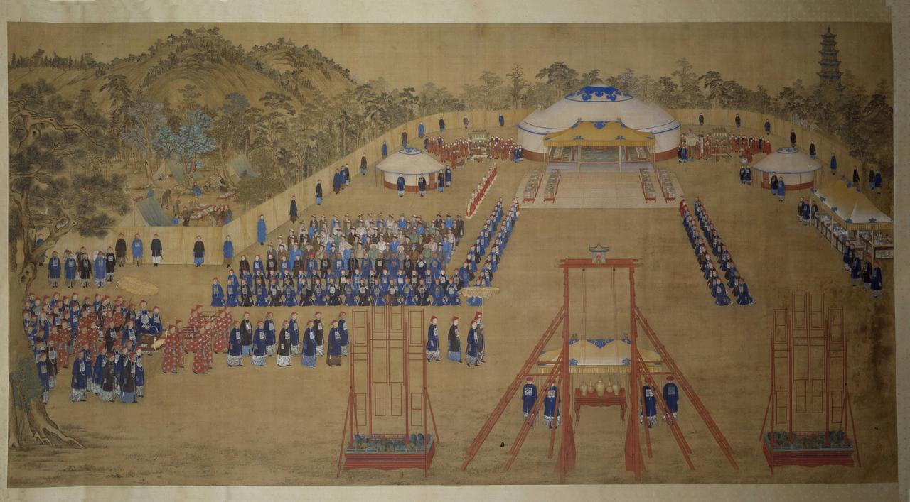 万树园赐宴图（局部），郎世宁等绘，北京故宫博物院藏
