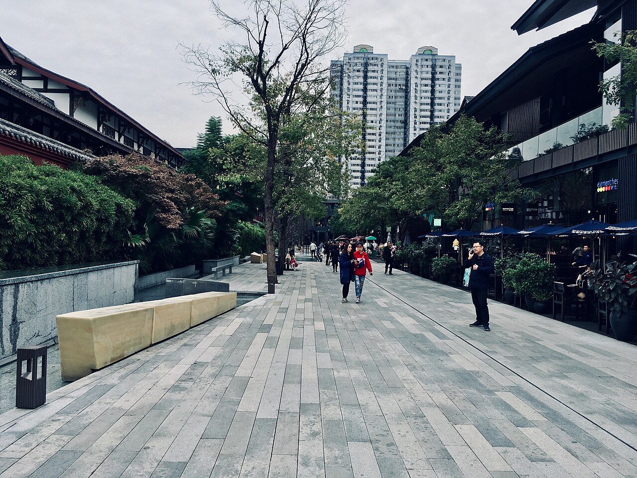大慈寺与太古里街道