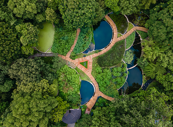 活水公园航拍全景