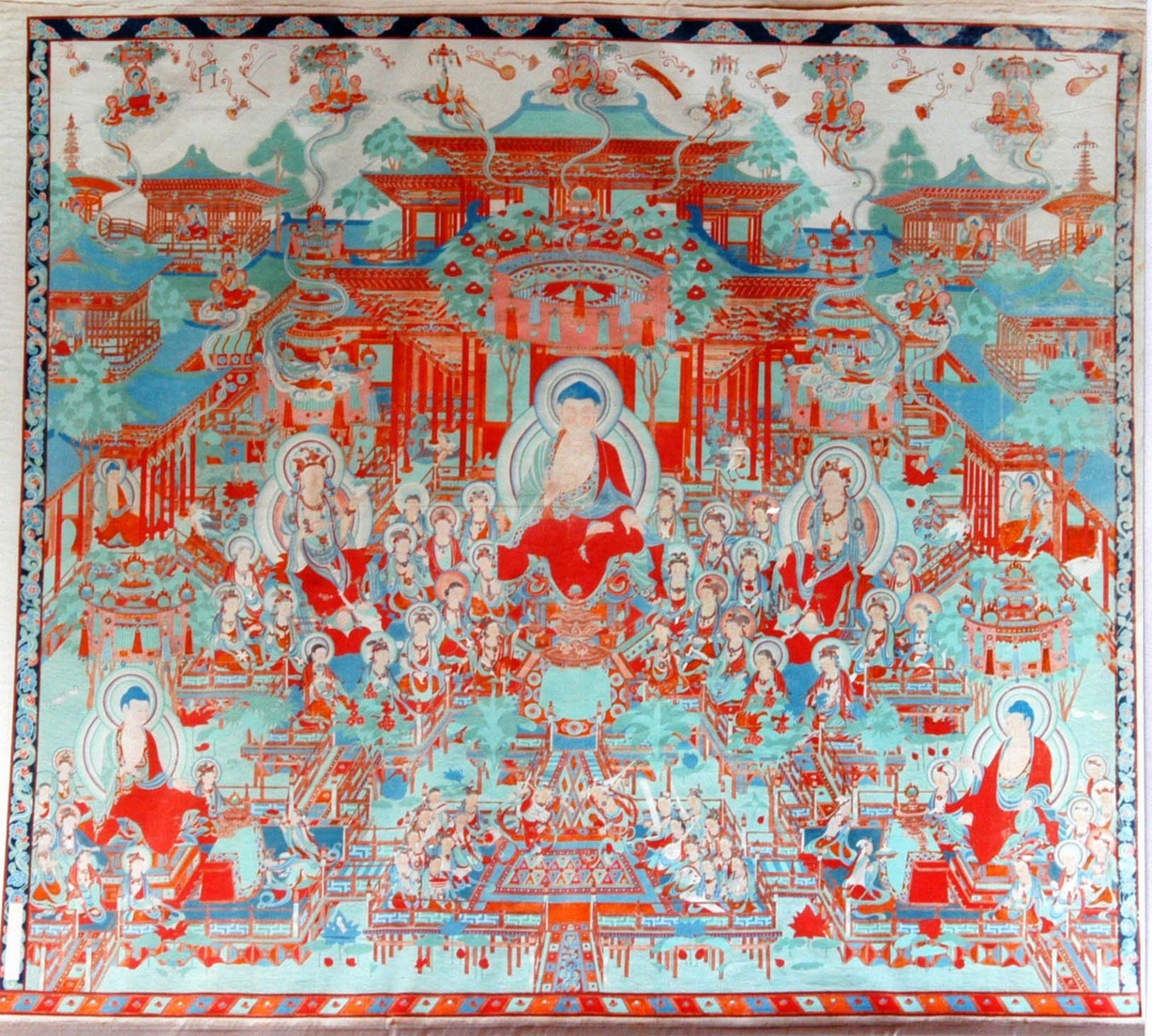 张大千临摹敦煌壁画释迦说法图