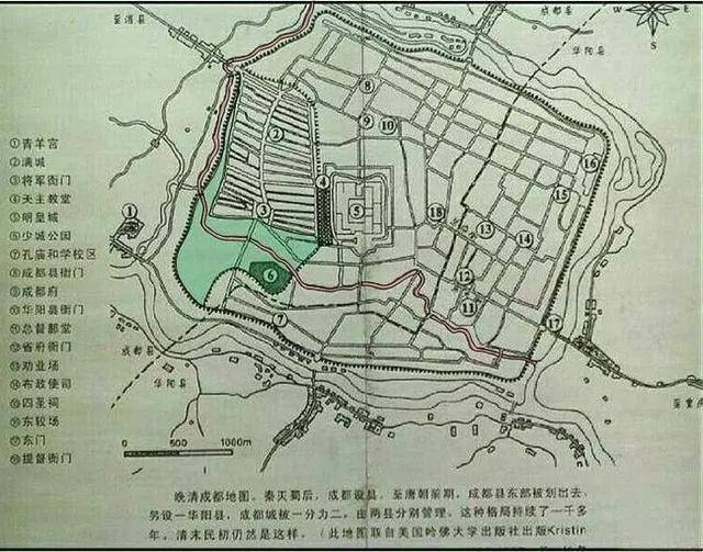 中同仁路罗城遗址上的古砖石堆与大树