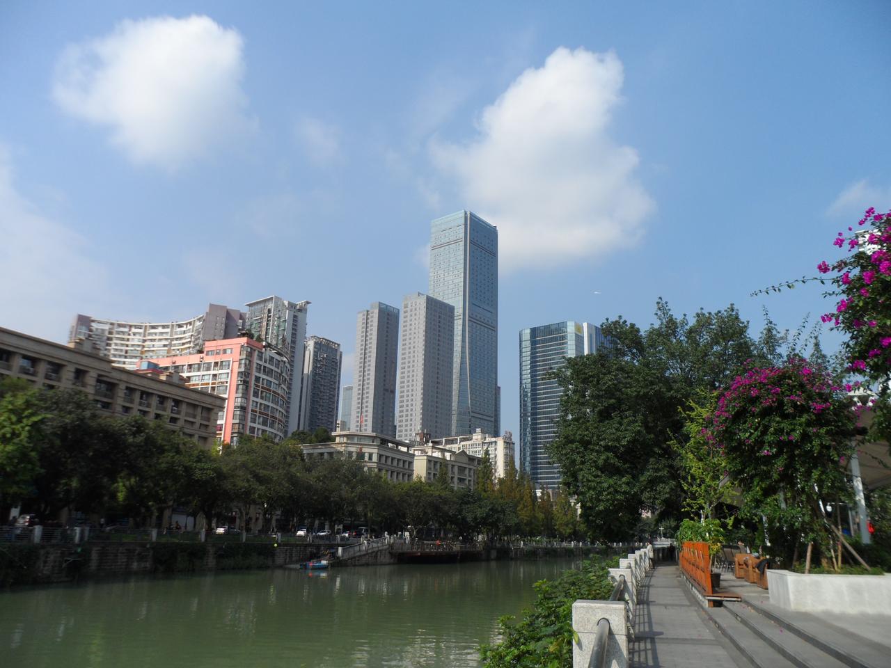 府河与南河在合江亭交汇为锦江