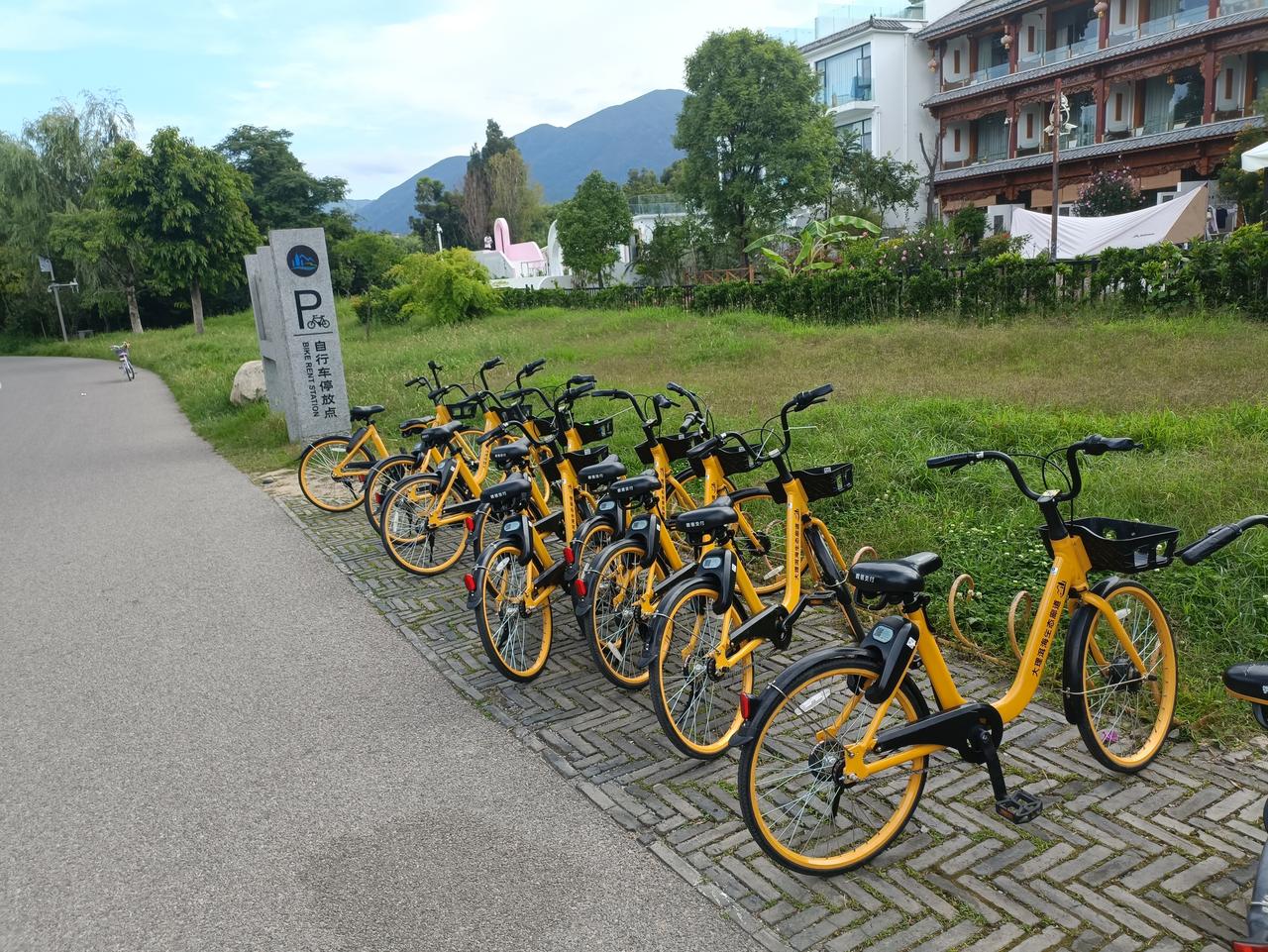 洱海生态廊道上的骑行道