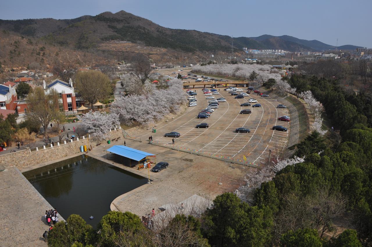 从大坝俯瞰龙王塘樱花园