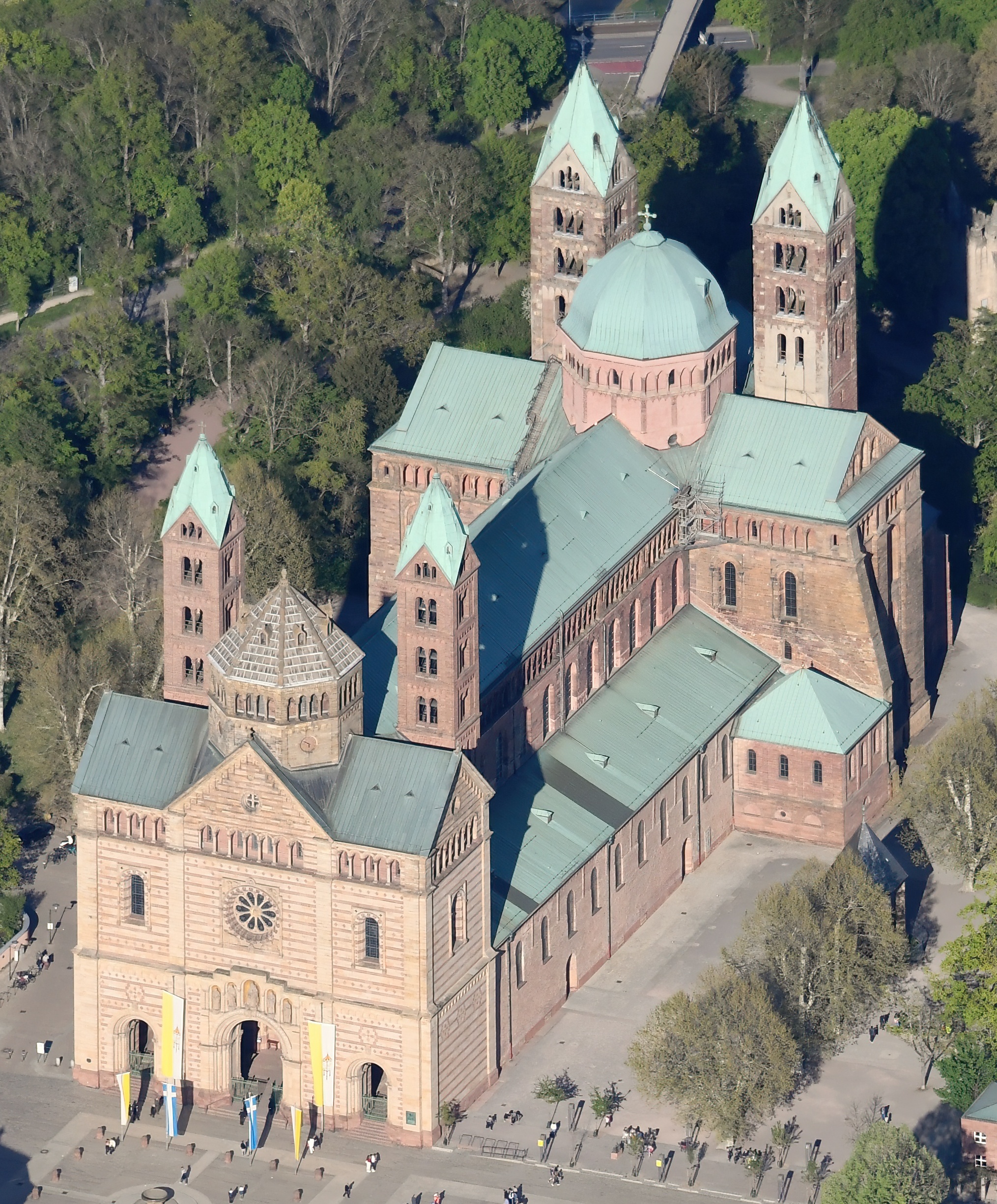 Speyer Cathedral 空中俯瞰，西南视角