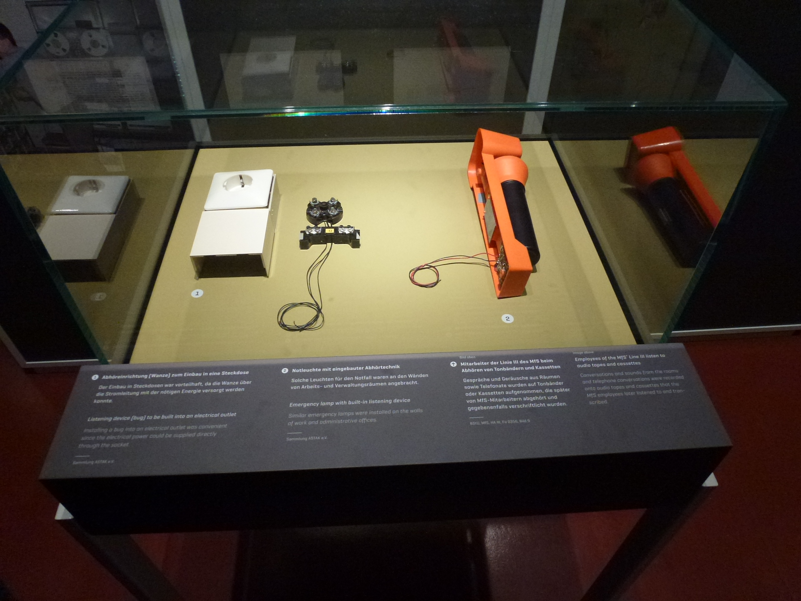 Stasi surveillance equipment display