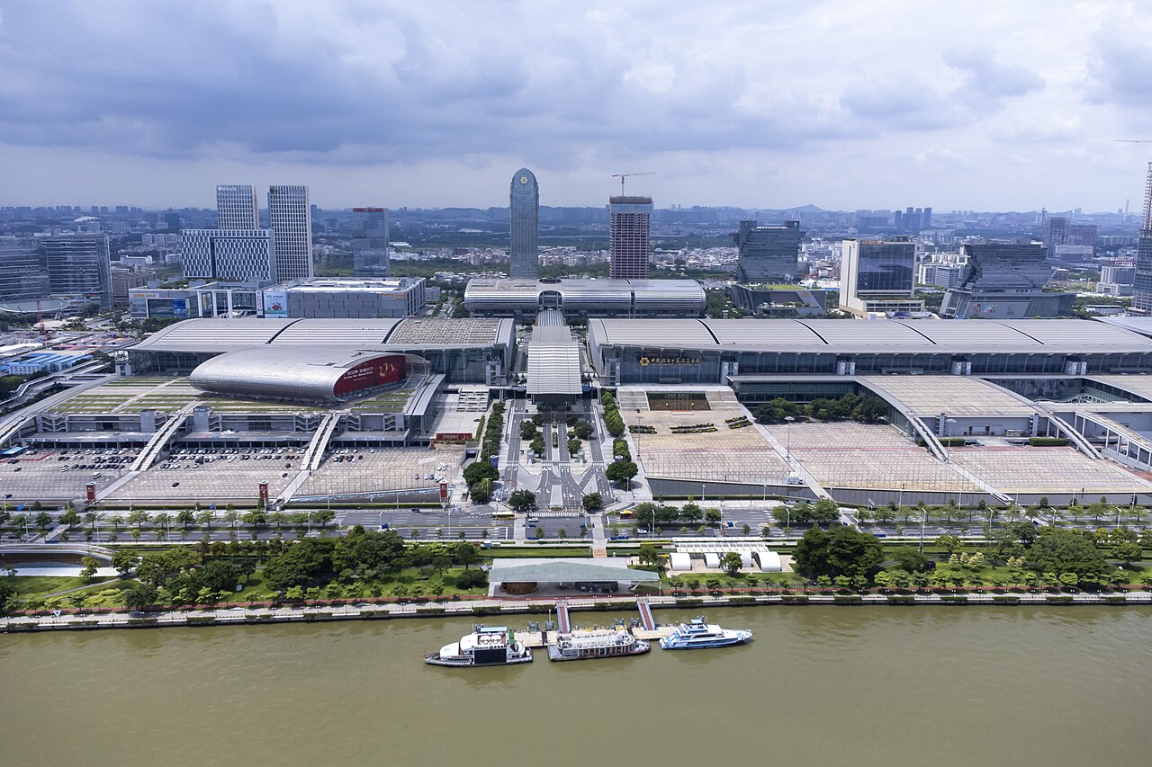 琶洲广交会展馆航拍全景