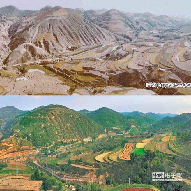 退耕还林黄土高原景观