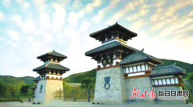 萧关文化园入口门阙