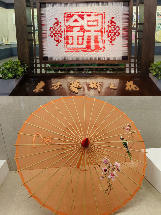 都锦生织锦博物馆内传统织机