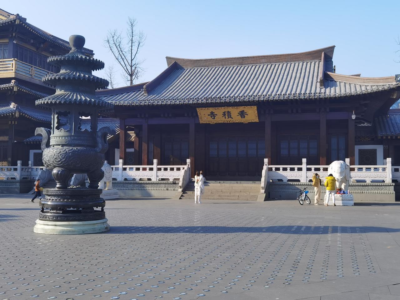 香积寺双塔与铜殿全景