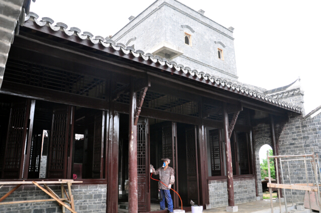 宋世科住宅回廊与材料界面实景