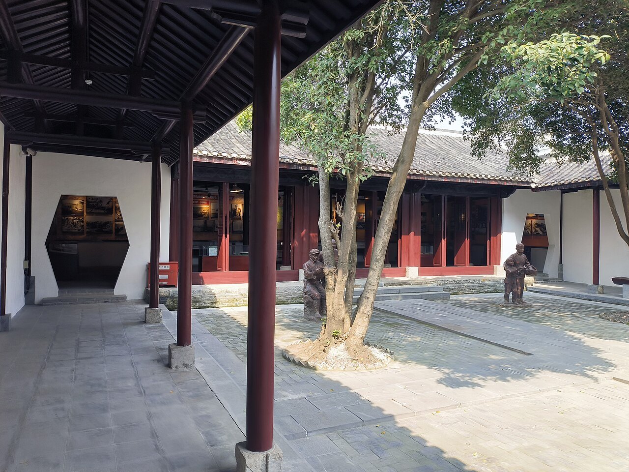 旧址内院：复原后的院落和修缮后的可参观空间