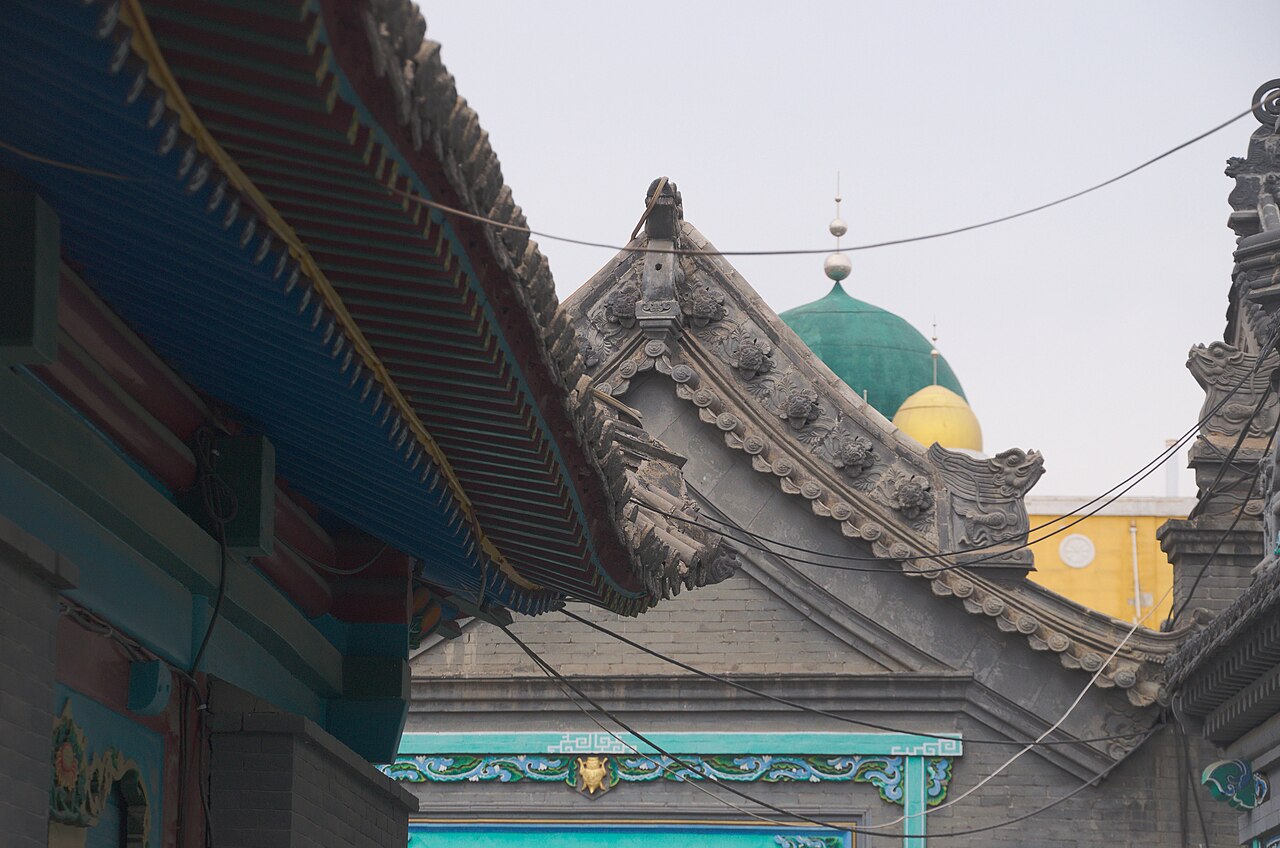 清真大寺及周边回族社区的屋顶景观