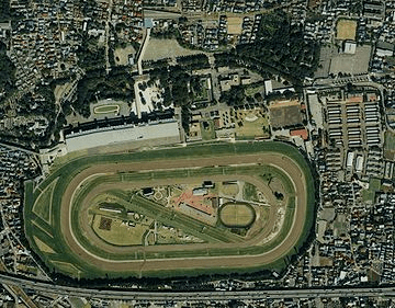 内蒙古赛马场椭圆形跑道鸟瞰