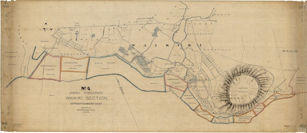 1909 Oʻahu Fisheries Waikīkī section
