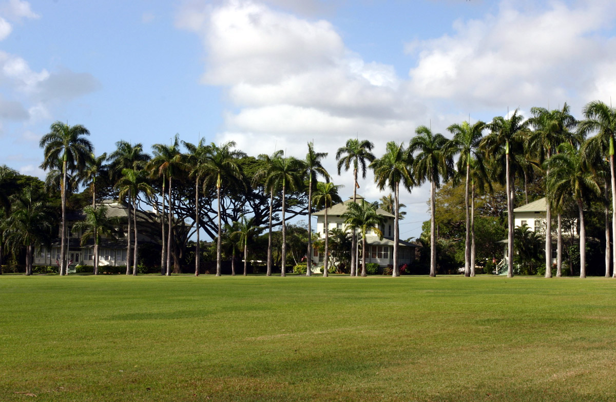 Officer quarters along Palm Circle