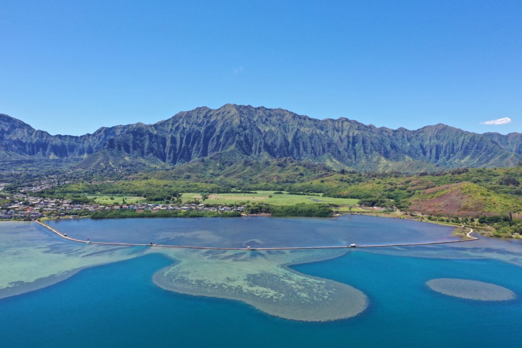 Heʻeia Fishpond and bay view from the NERR area