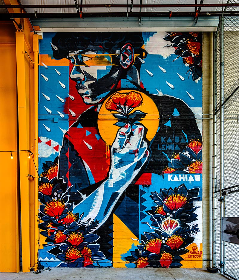 SALT The Barn 外墙上大幅壁画，说明 mural 如何把旧工业外墙变成可分享的视觉界面