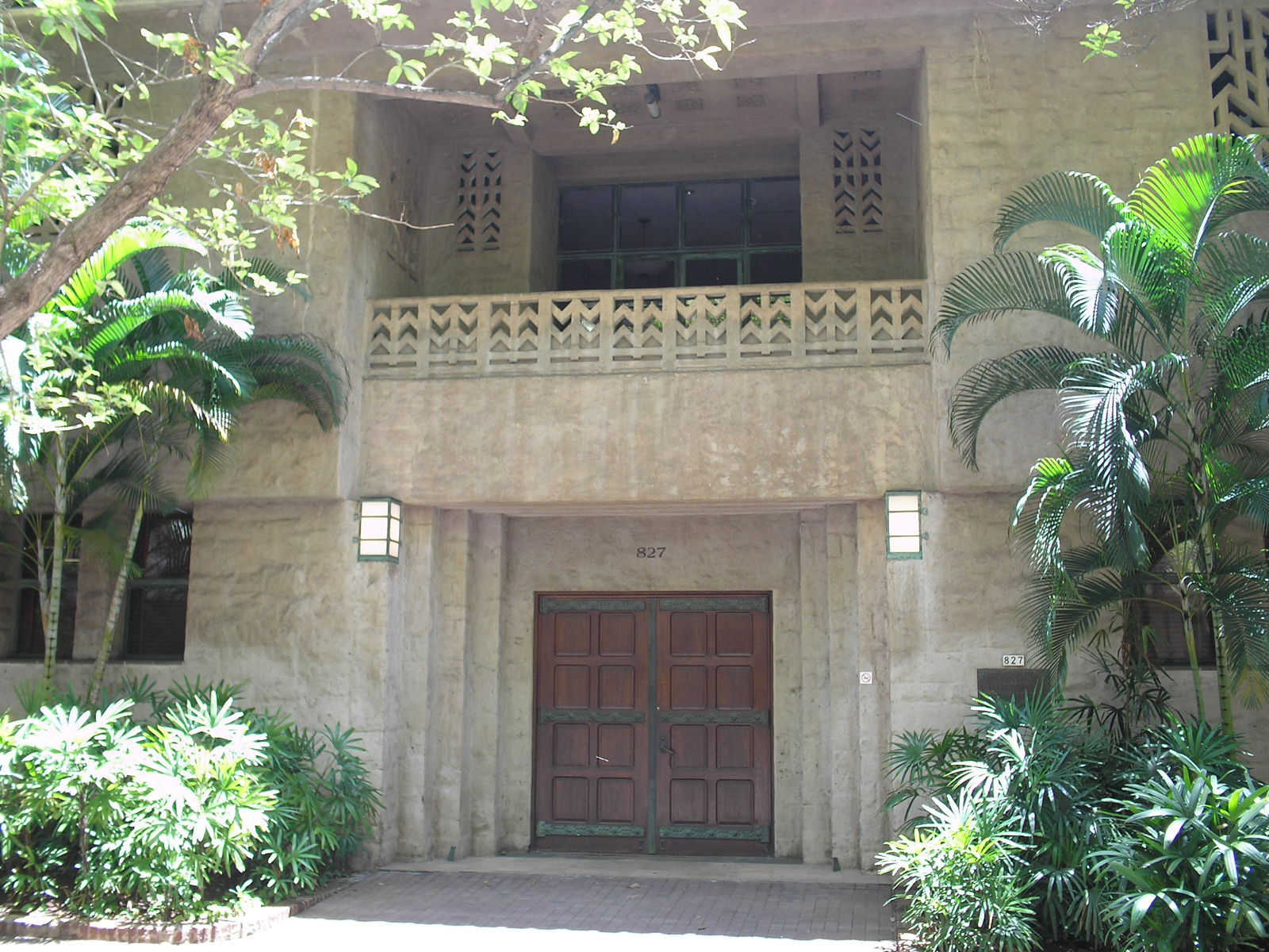 C. Brewer Building doorway with 827 door number