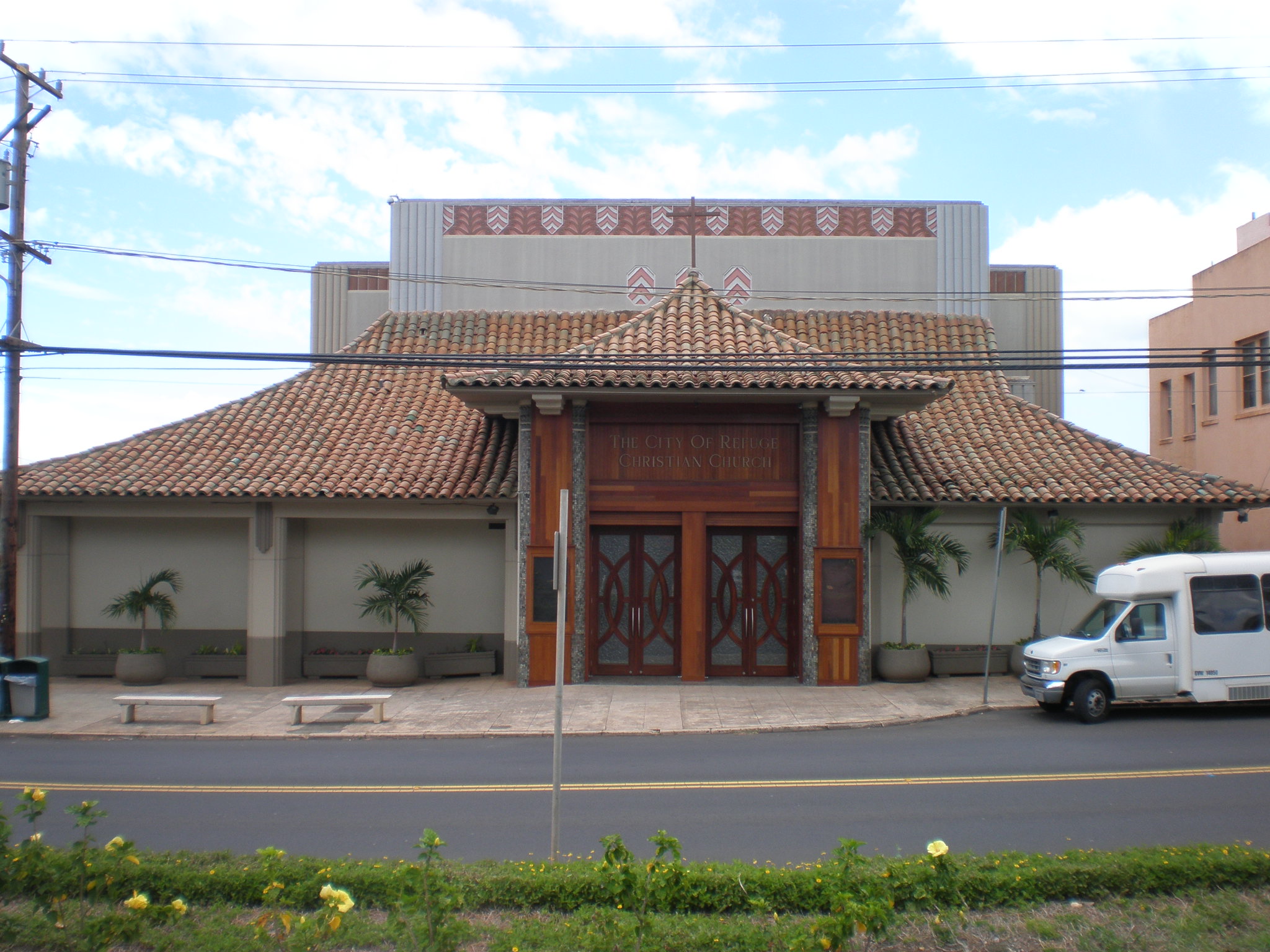 1930 年代 Waipahu 街景，剧院和商业街面貌