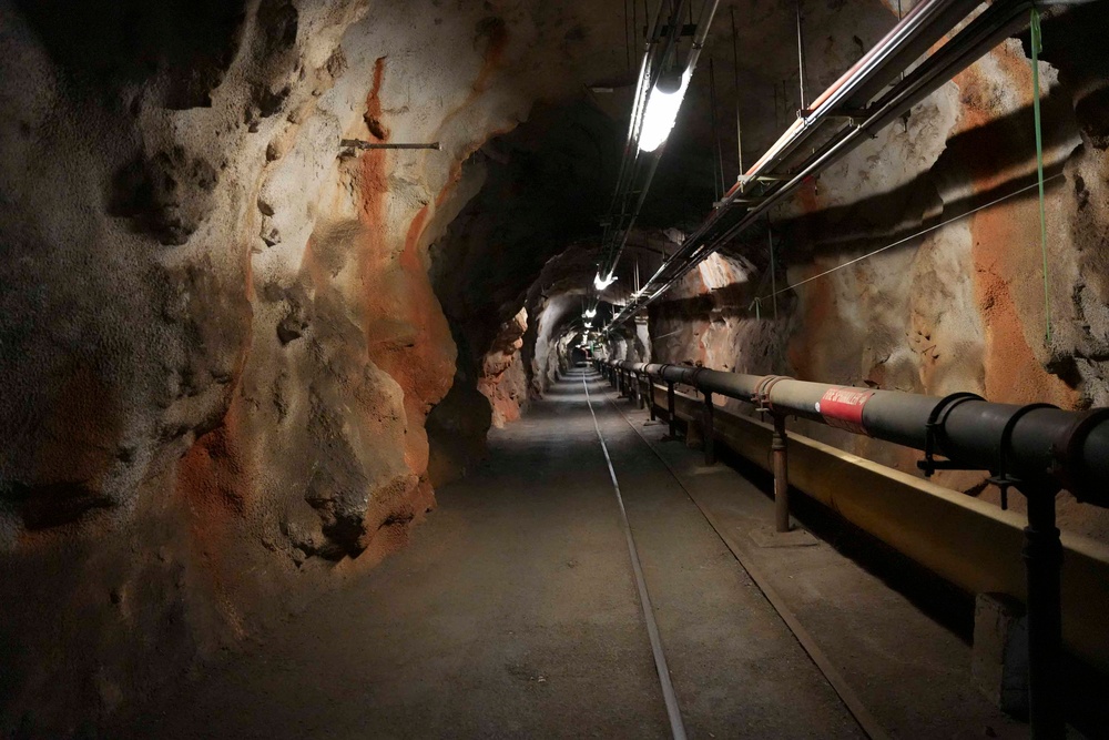 Tunnel view at the Red Hill Bulk Fuel Storage Facility during Tank 6 degassing work