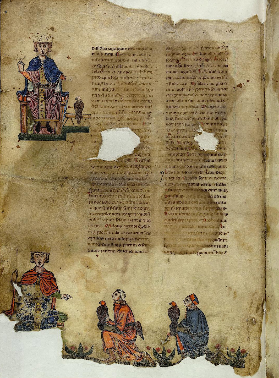 Frederick II 与 Manfred 手稿插图
