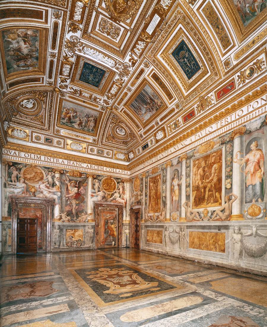 Sala della Giustizia的Perin del Vaga壁画