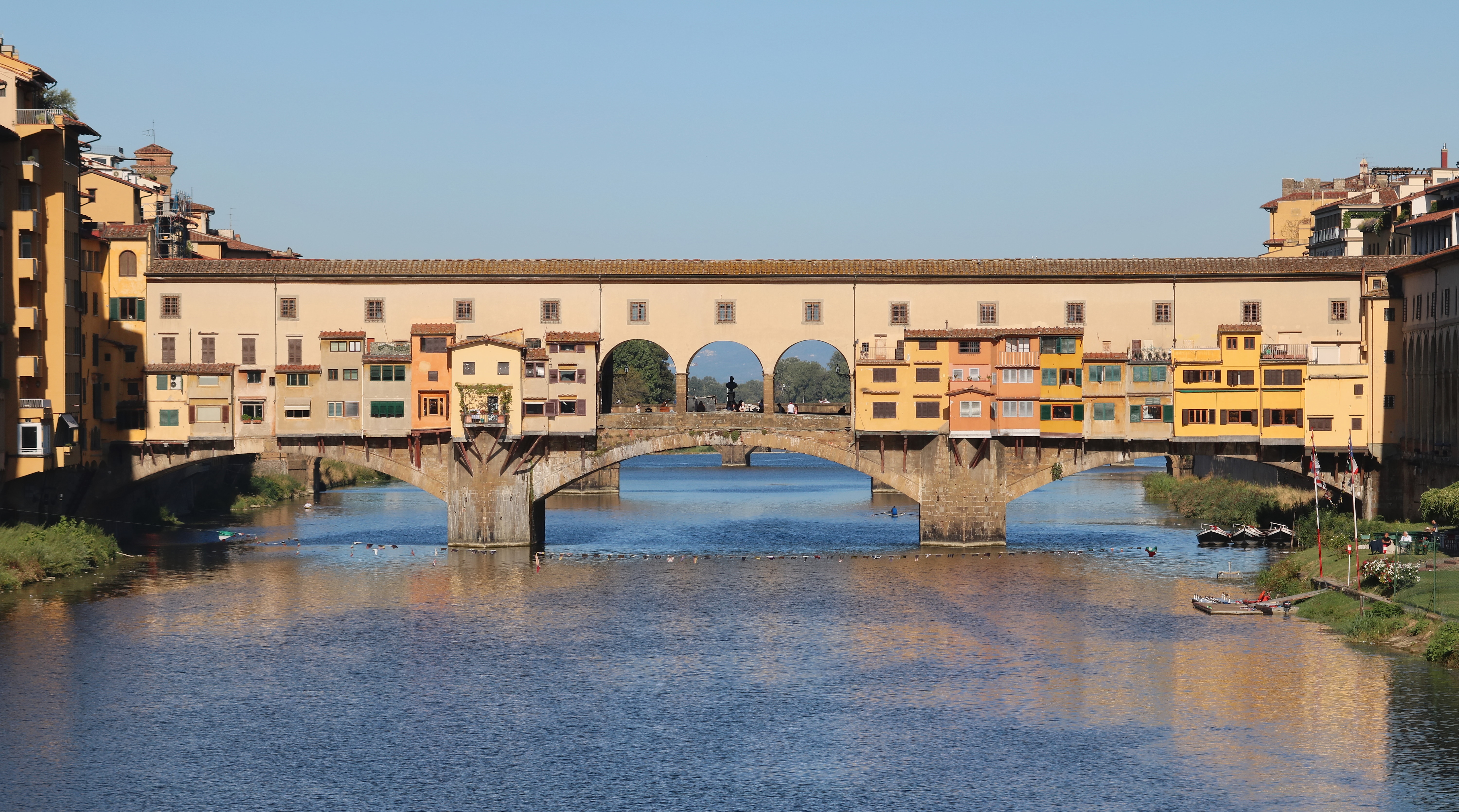 Ponte Vecchio 三孔 segmental 石拱全景