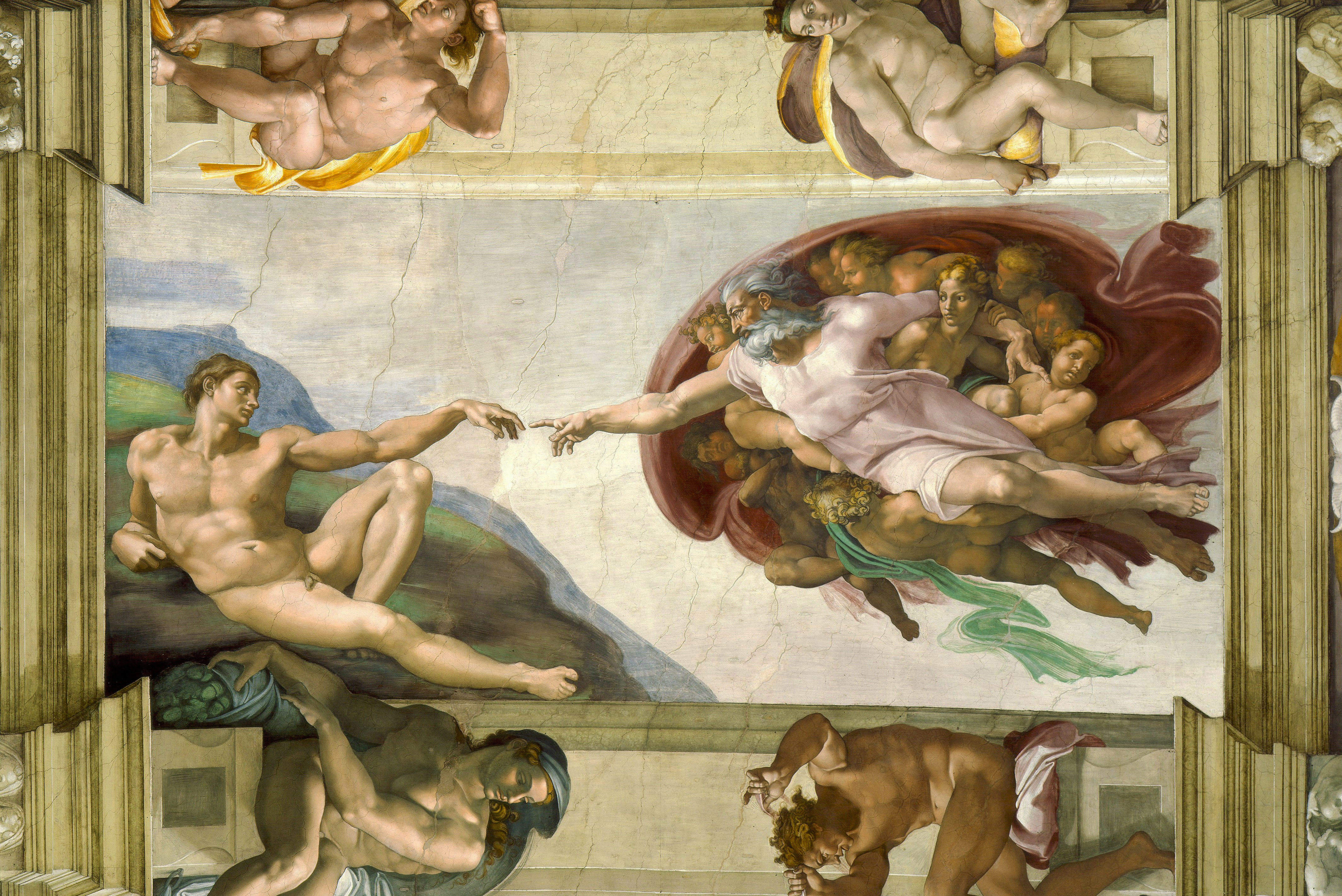 Sistine Chapel 天花板 Michelangelo《创世纪》《创造亚当》