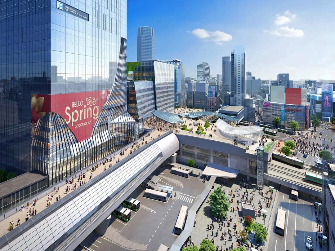 Shibuya Sakura Stage双塔，2024年开业，涩谷再开发最后一栋大型单体建筑
