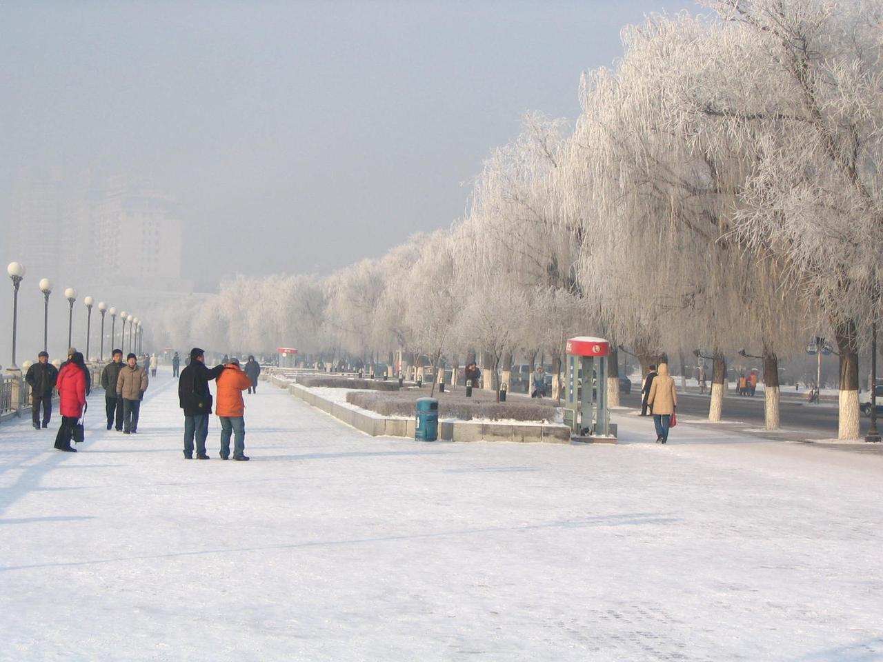 吉林雾凇，松花江冬季景观