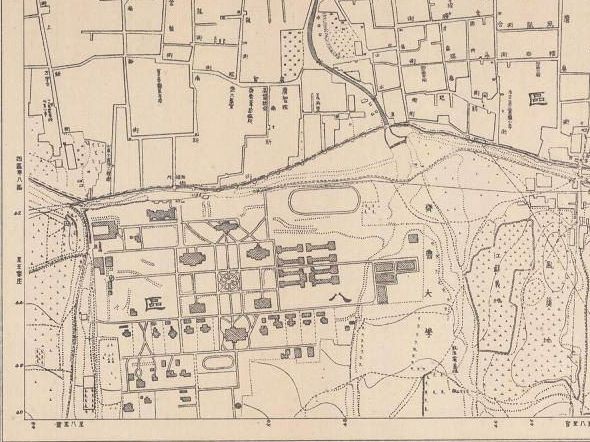 1933年齐鲁大学校园全景鸟瞰
