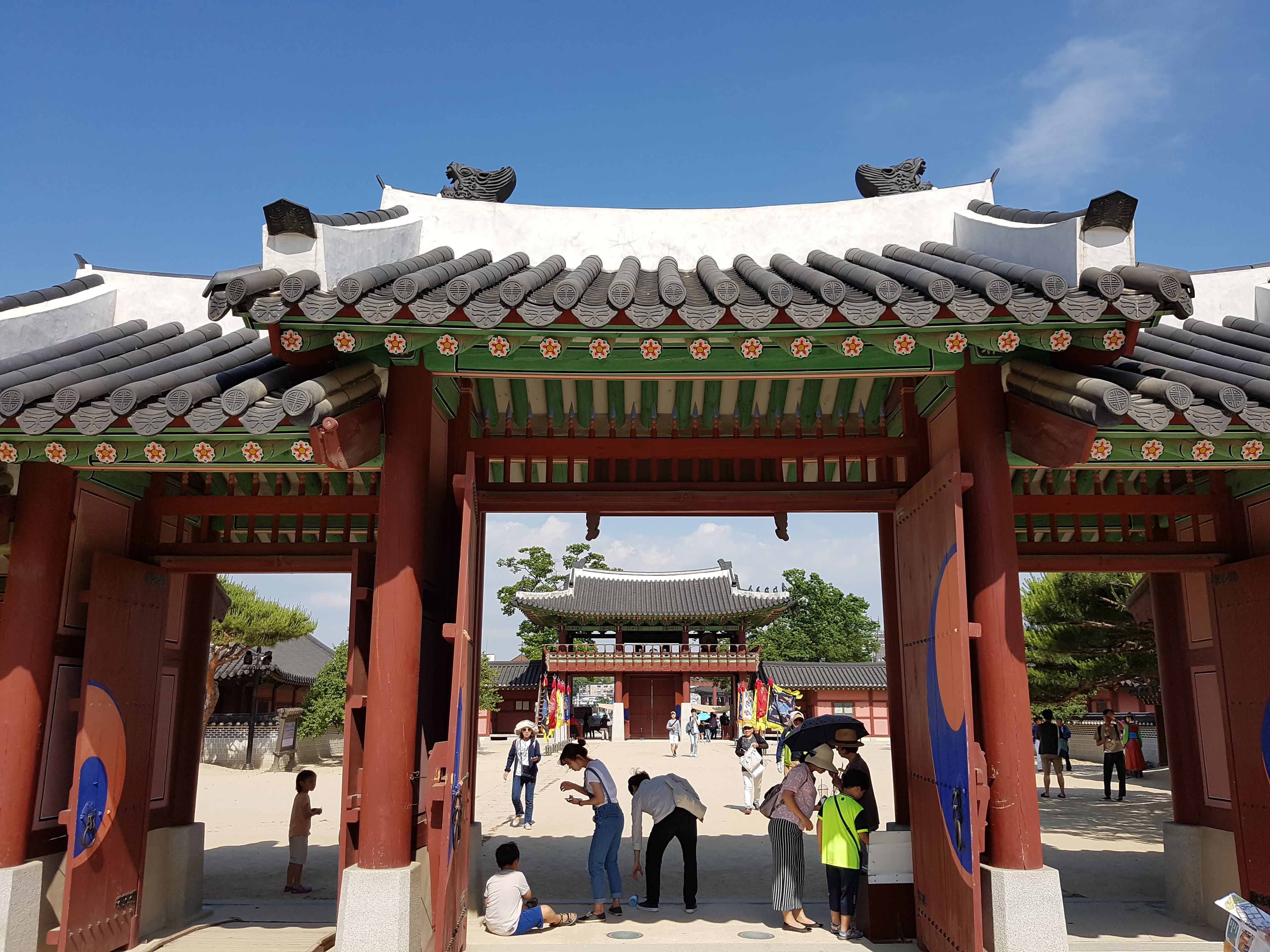 华城行宫全景，新丰楼和行宫建筑群