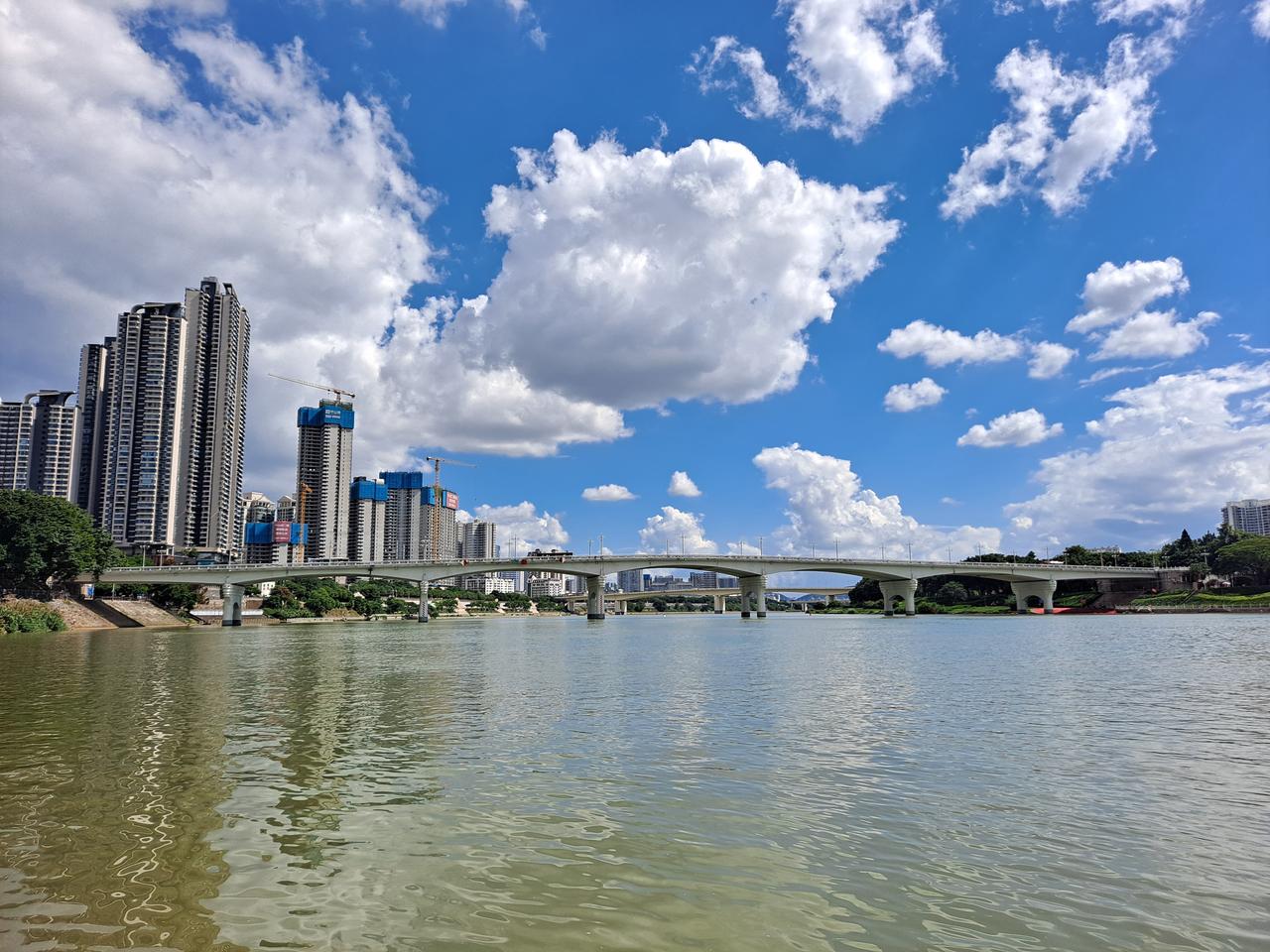 邕江大桥全景，南宁第一座跨江公路桥