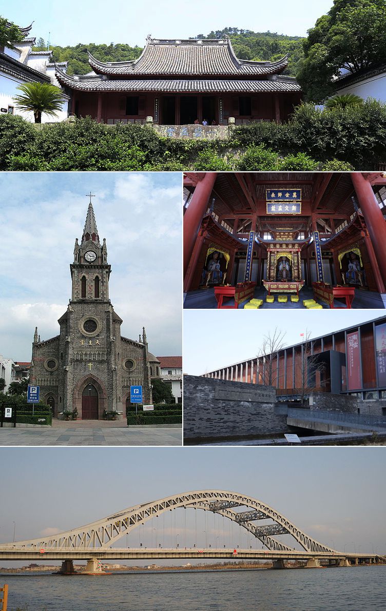 宁波江北区蒙太奇包含慈城古县城景观