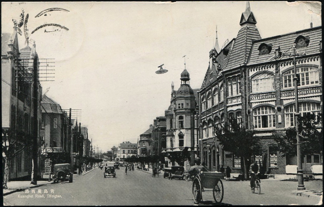 胶澳德意志帝国邮局旧址，1901年建，百年木制塔楼