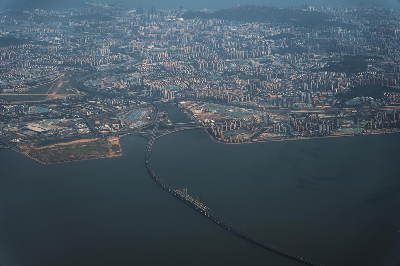 胶州湾大桥航拍