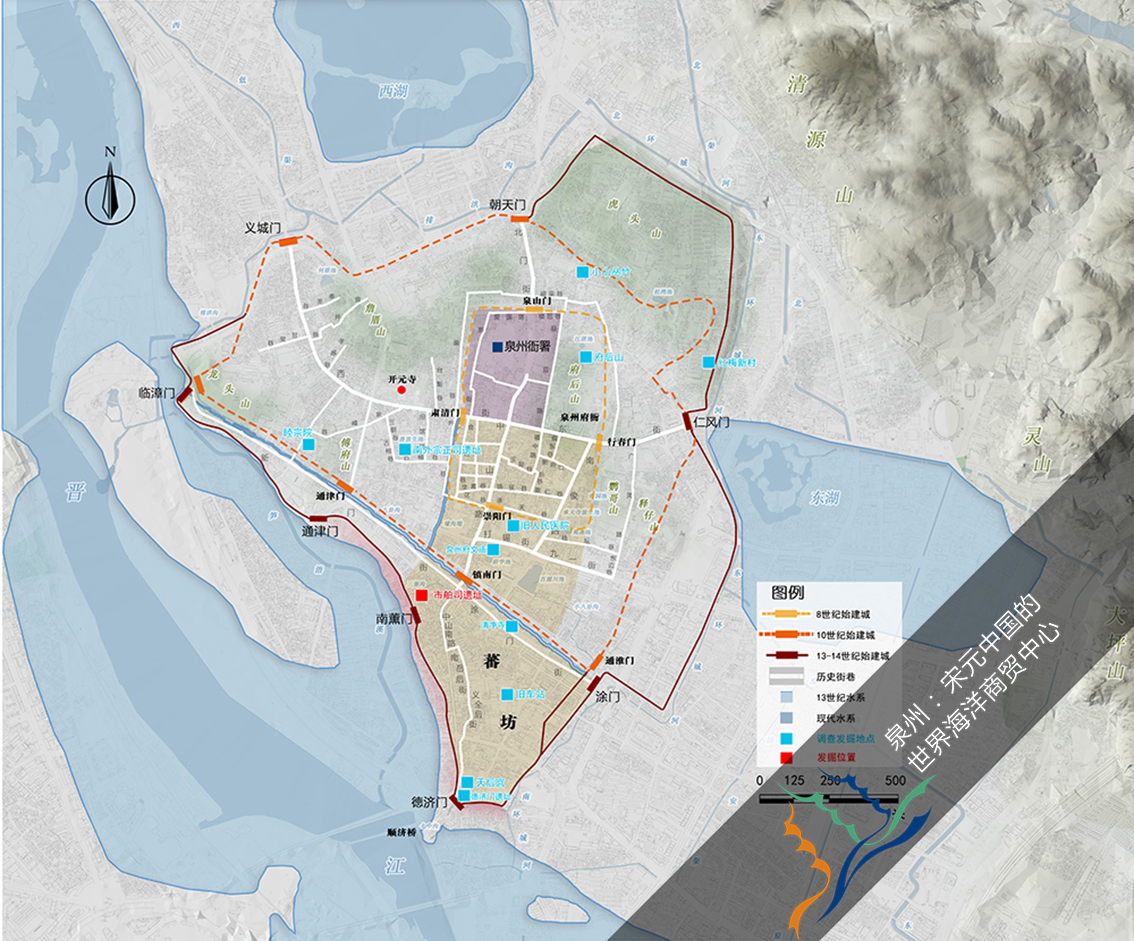 市舶司遗址所在的泉州城南区域鸟瞰