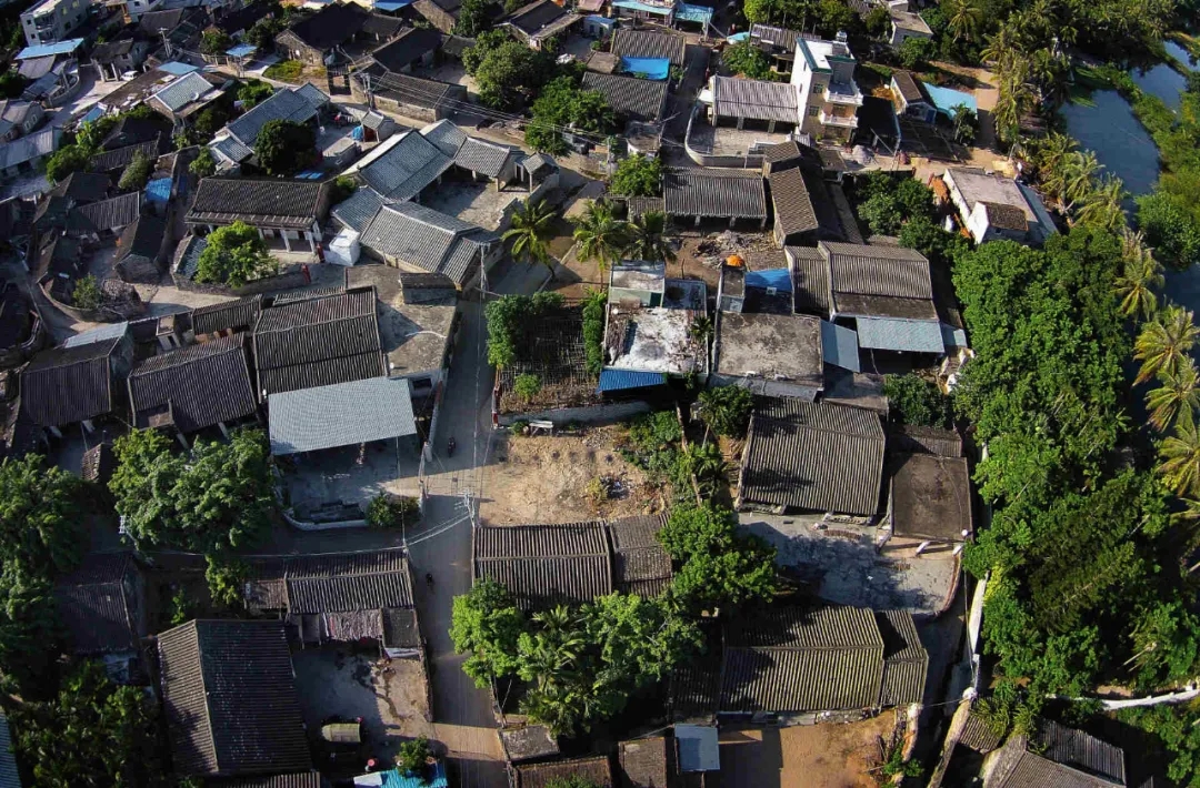 保平古村落的民居建筑群全景
