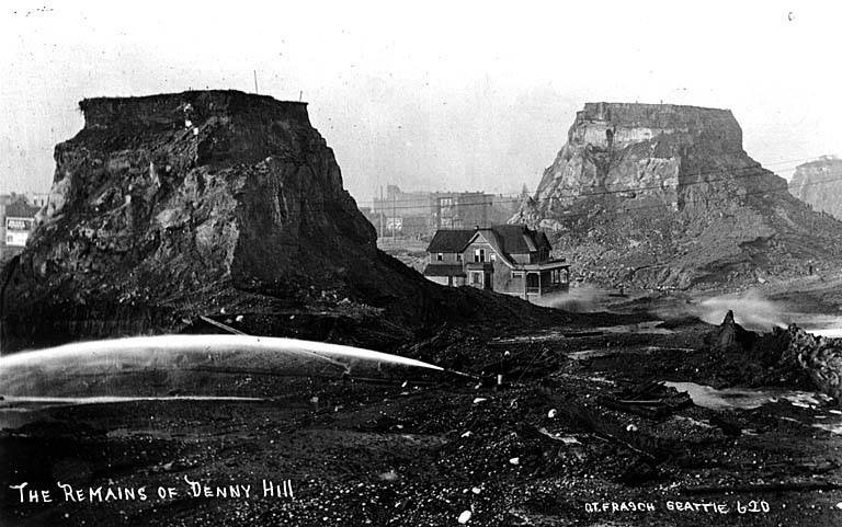 1907 年 Denny Hill 削山工地全景