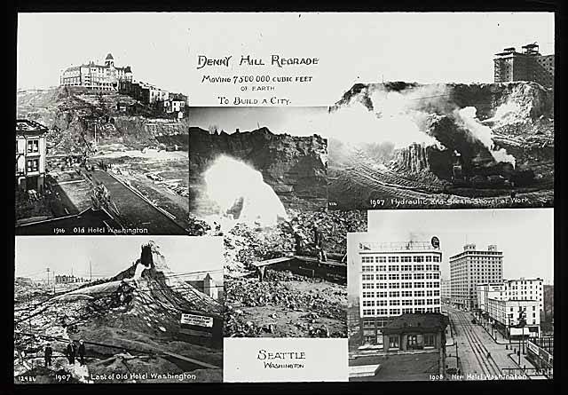 1907-1908 Washington Hotel 在削山中被孤立、最终拆除的过程