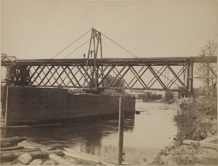 1890 年前后 Seattle, Lake Shore and Eastern Railway 列车与车站
