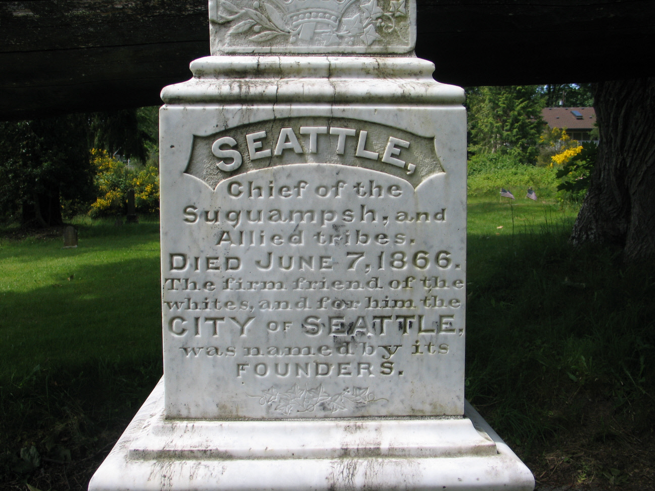Chief Seattle 墓碑近照