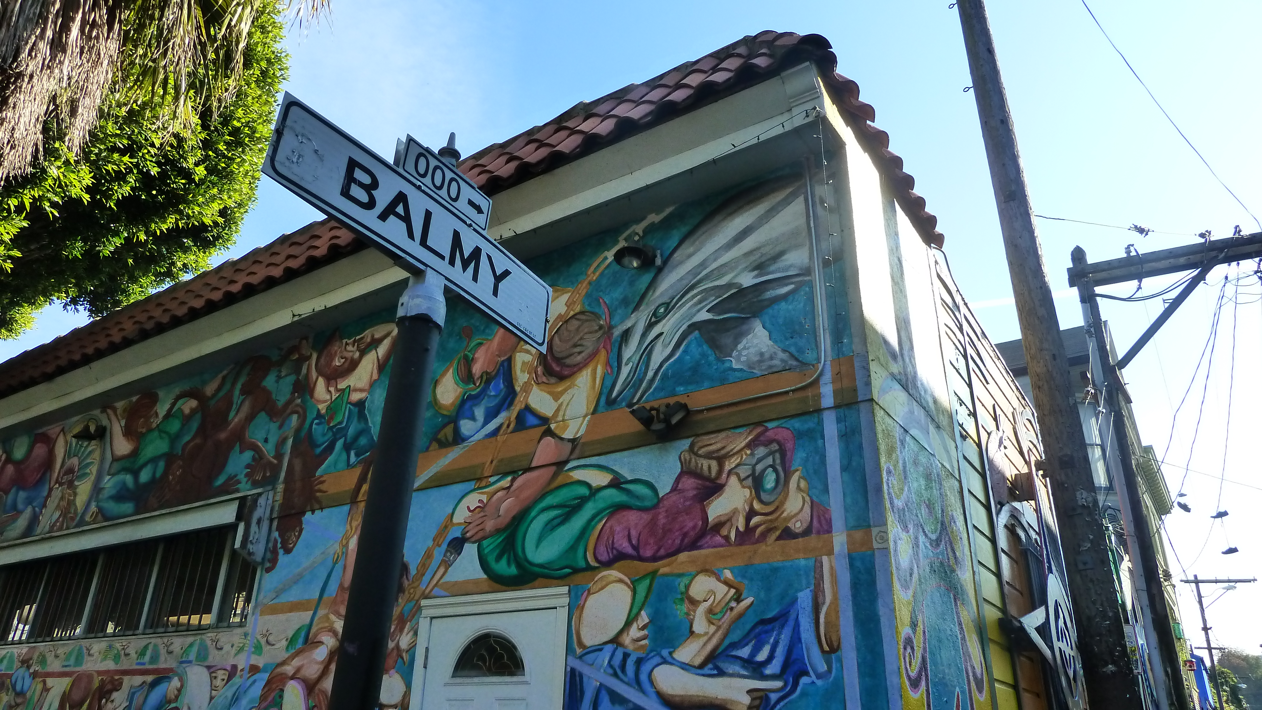 Calle 24 Latino Cultural District 街牌与路口壁画