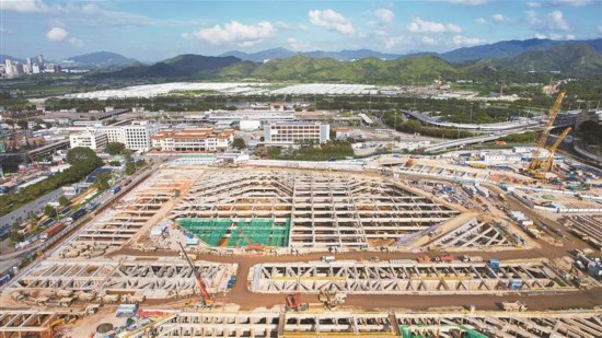 新皇岗口岸联检大楼建设工地