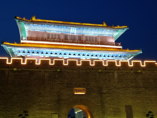 从南城门城楼北望燕赵南大街